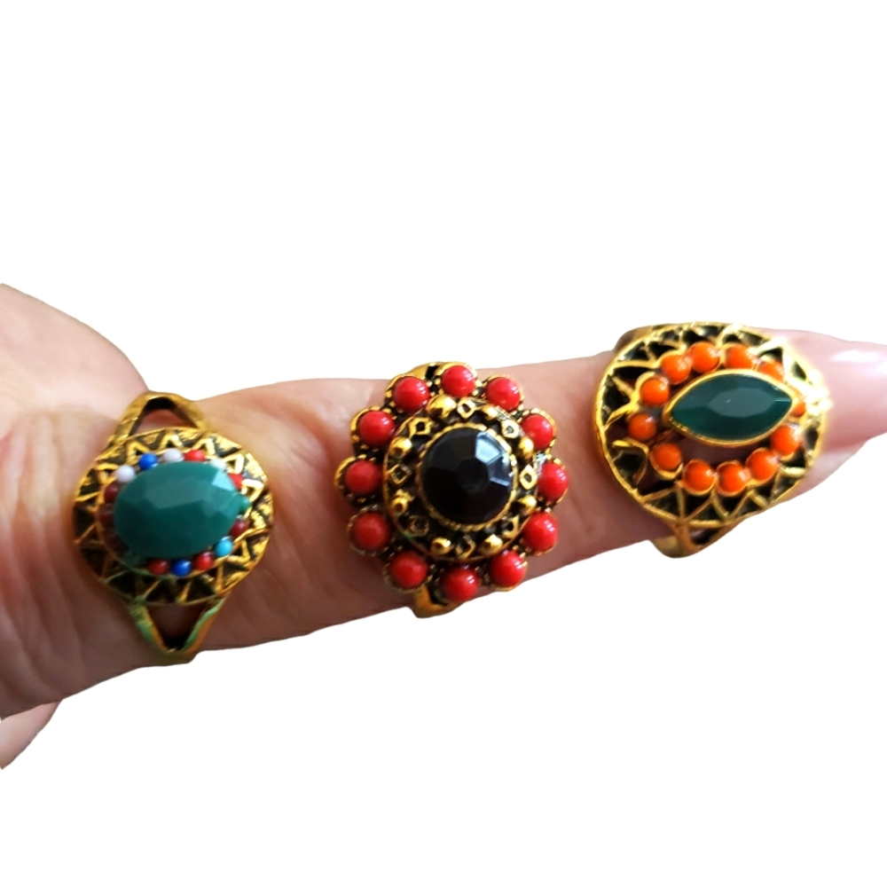 Fashion Jewelry beautiful size 9 - 3 rings